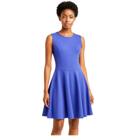 Eliza J Size 8 Periwinkle Purple Fit & Flare Sleeveless Dress - Picture 1 of 8